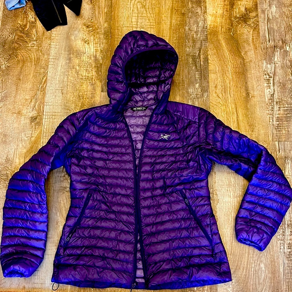Purple Arcteryx light puffy coat. Great condition